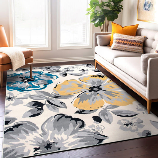 Tapis à motif floral moderne World Rug Gallery