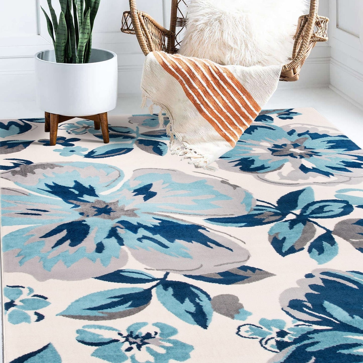 Tapis à motif floral moderne World Rug Gallery