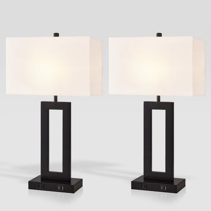 Ensemble de 22 lampes de table USB grises à commande tactile