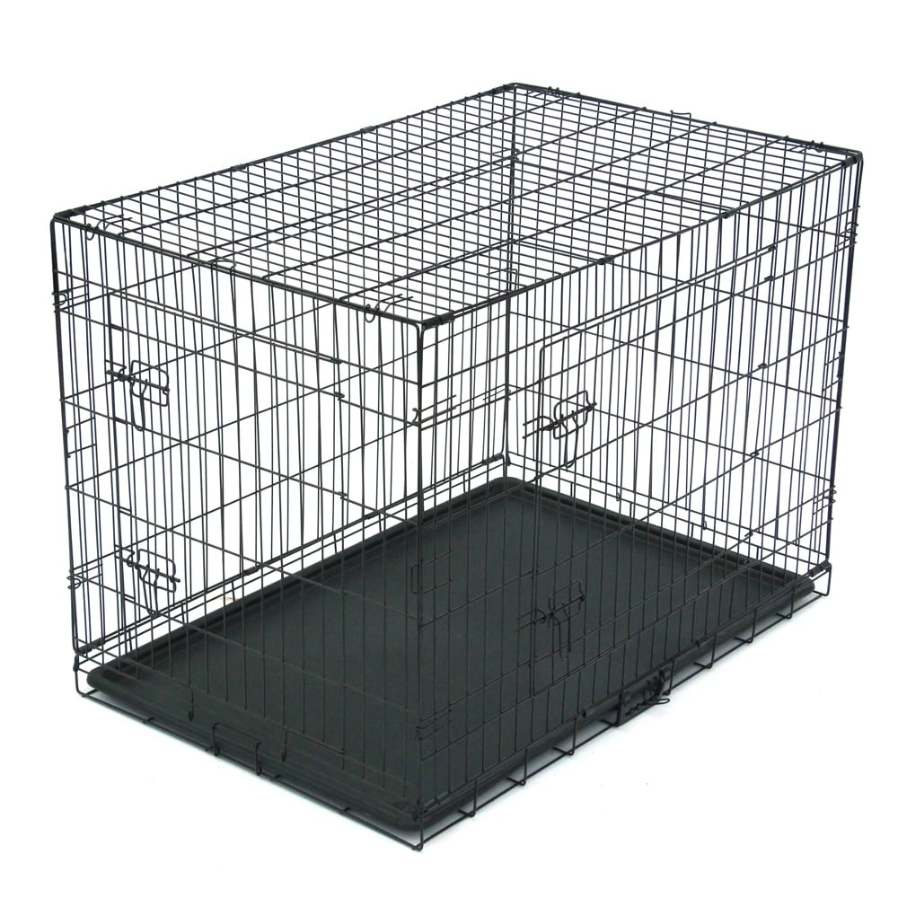 Cage pliable en acier pour animaux de compagnie de 24 à 48 pouces, cage pour chat et chien, parc pour animaux en fil de fer