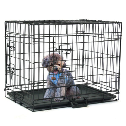 Cage pliable en acier pour animaux de compagnie de 24 à 48 pouces, cage pour chat et chien, parc pour animaux en fil de fer