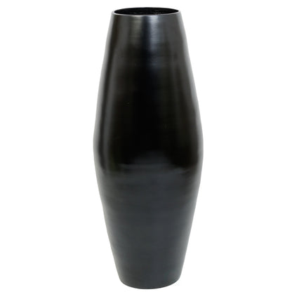 Vase de sol cylindrique en bambou de grande taille, décoratif pour halls d'hôtel et spas, idéal pour le salon ou le couloir.