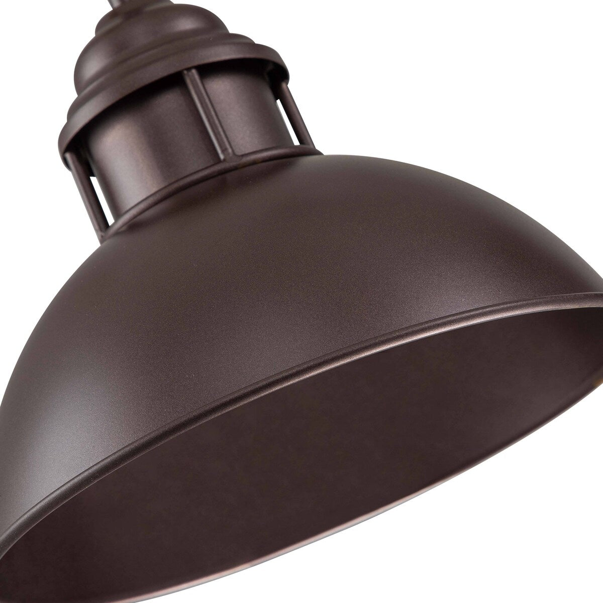 Suspension en forme de dôme de style industriel à 3 lampes, style ferme, en métal, pour îlot de cuisine linéaire, finition bronze huilé