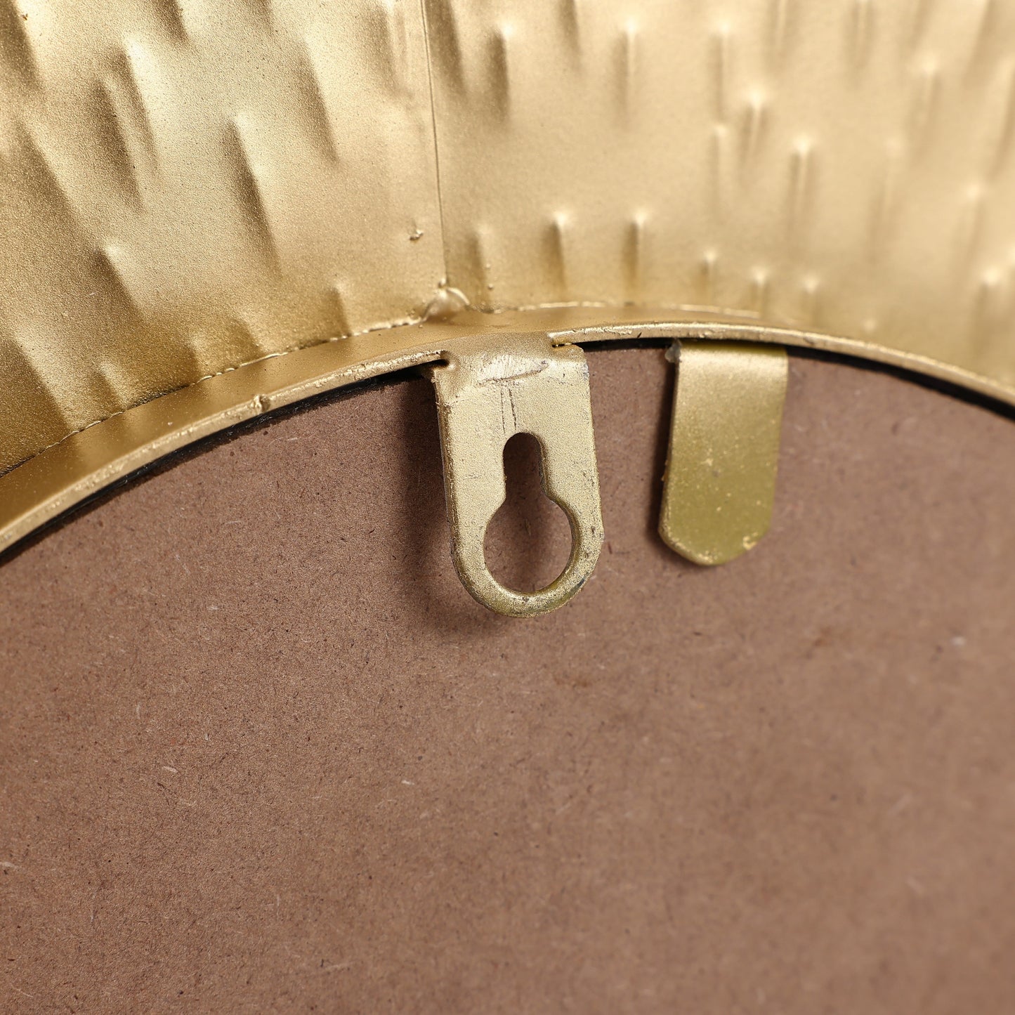 Ensemble de 3 miroirs muraux ronds en métal doré - 22,25 de diamètre x 2,36 de profondeur