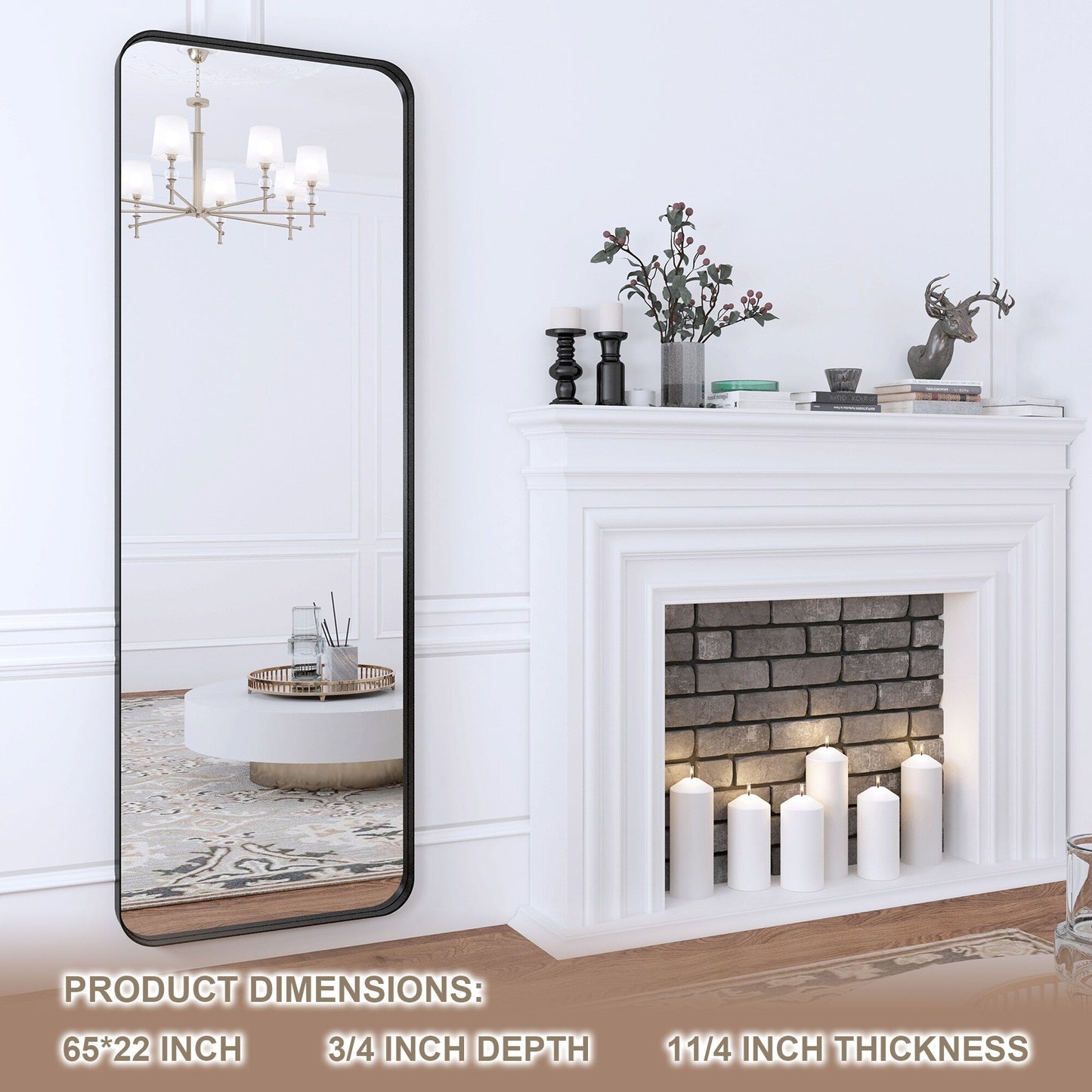 Framed Wall Mounted Bathroom Vanity Mirror