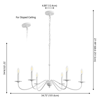 Lustre LED en fer à 6 lumières, 34,75 $, par JONATHAN Y