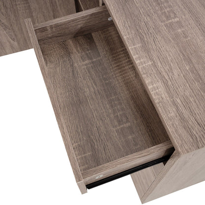 Commode de rangement en bois à 5 tiroirs avec roulettes - Organisateur d'artisanat et tiroir de maquillage pour placard et chambre