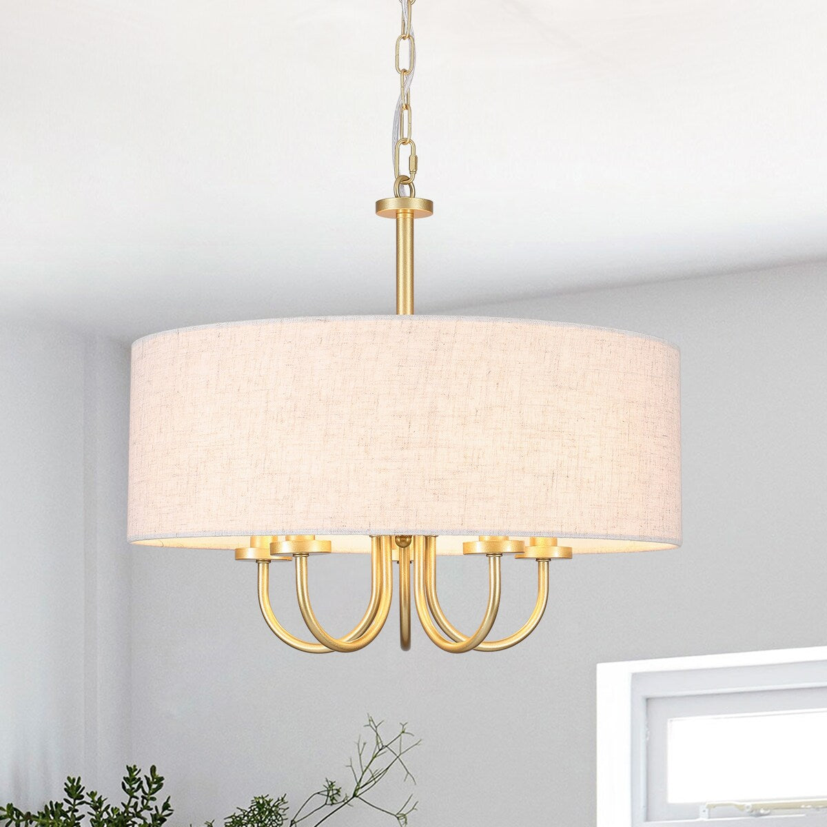 Plafonnier semi-encastré moderne à 5 lampes pour salle à manger, chambre à coucher, salon - N/A