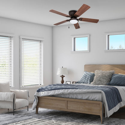 Ventilateur de plafond LED d'intérieur traditionnel Prominence Home Benton avec lumière et chaînes de traction