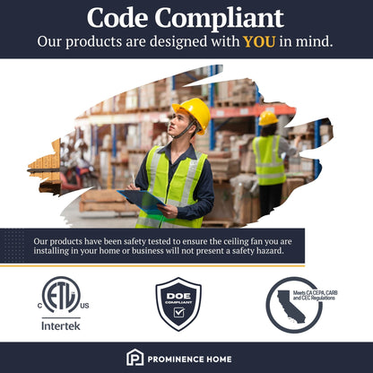 Ventilateur de plafond LED d'intérieur traditionnel Prominence Home Benton avec lumière et chaînes de traction