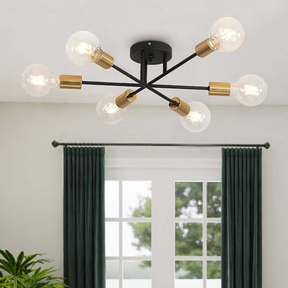 Plafonnier semi-encastré moderne en métal Sputnik de 60 cm (23,62 po)