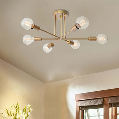 Plafonnier semi-encastré moderne en métal Sputnik de 60 cm (23,62 po)