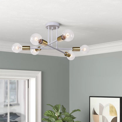 Plafonnier semi-encastré moderne en métal Sputnik de 60 cm (23,62 po)