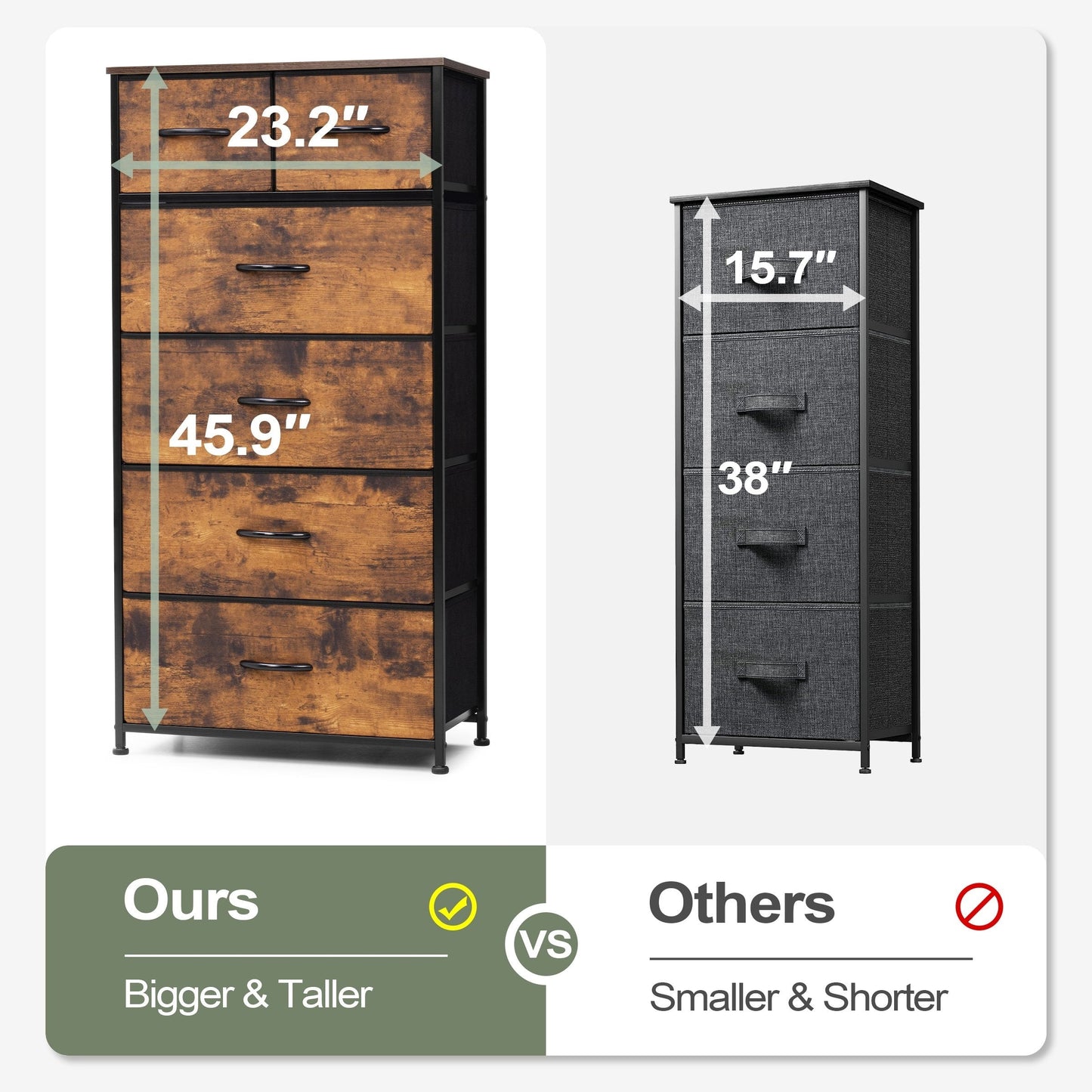 Commode verticale à 6 tiroirs de Crestlive Products