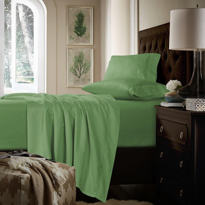 Parure de draps extra-profonds en coton 750 fils avec drap plat surdimensionné