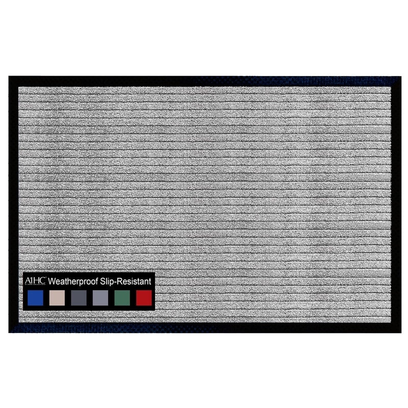 A1HC Nouveau paillasson en caoutchouc polypropylène durable et polyvalent Paillasson intérieur/extérieur toutes saisons