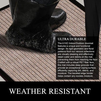 A1HC Nouveau paillasson en caoutchouc polypropylène durable et polyvalent Paillasson intérieur/extérieur toutes saisons