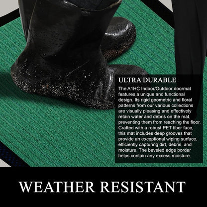 A1HC Nouveau paillasson en caoutchouc polypropylène durable et polyvalent Paillasson intérieur/extérieur toutes saisons