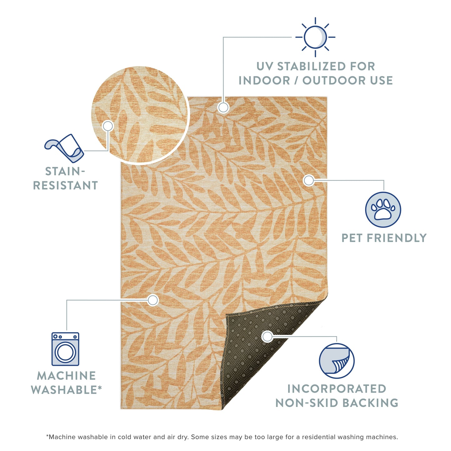Tapis lavable Addison intérieur/extérieur Yuma Southwest Boho