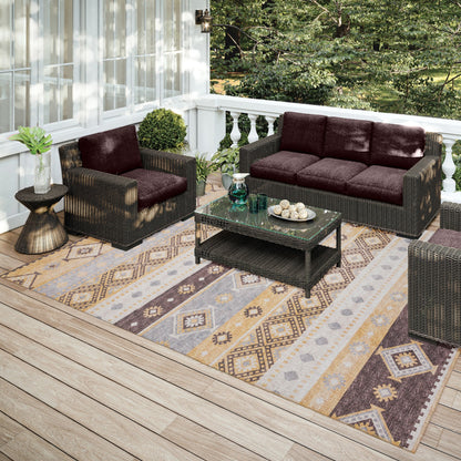Tapis lavable Addison intérieur/extérieur Yuma Southwest Boho