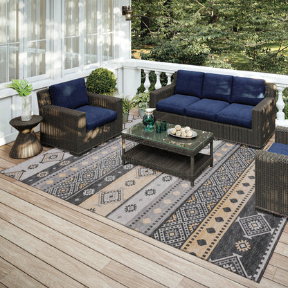 Tapis lavable Addison intérieur/extérieur Yuma Southwest Boho