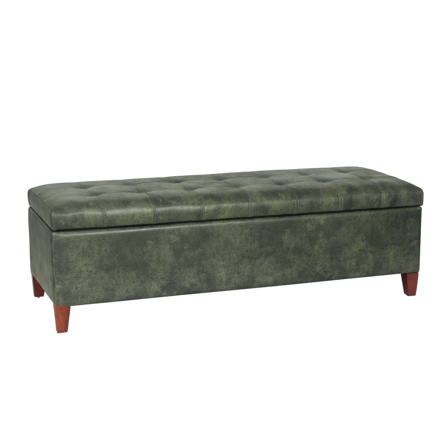 Banc ottoman de rangement en cuir reconstitué Adeco 50
