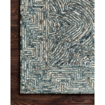 Tapis contemporain touffeté à la main en laine denim Aspen d'Alexander Home