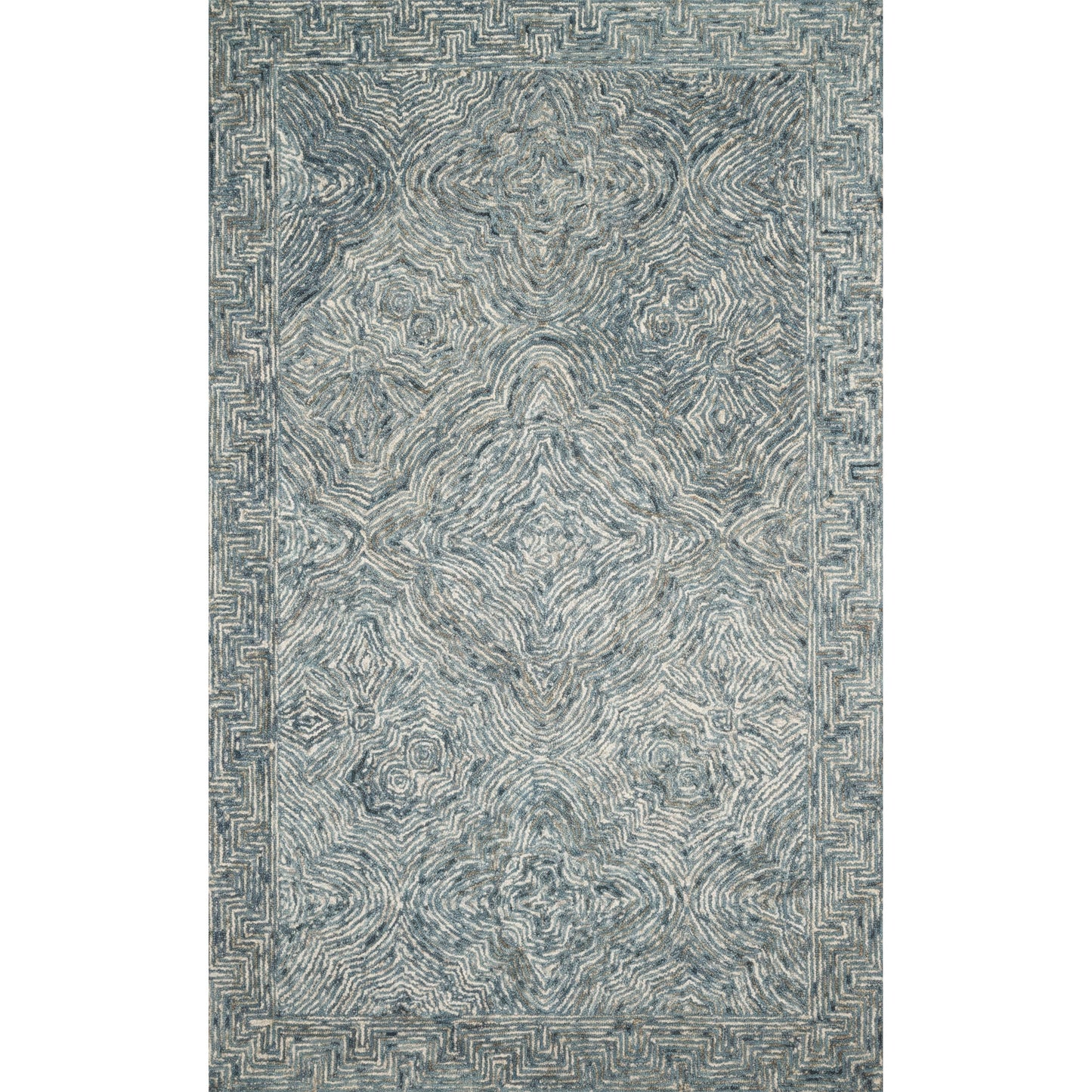 Tapis contemporain touffeté à la main en laine denim Aspen d'Alexander Home