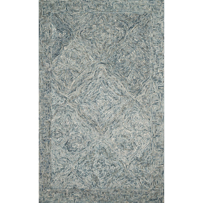 Tapis contemporain touffeté à la main en laine denim Aspen d'Alexander Home
