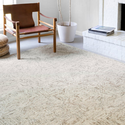 Tapis contemporain en laine touffeté à la main Alexander Home Aspen Neutral