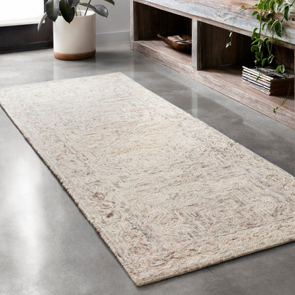 Tapis contemporain en laine touffeté à la main Alexander Home Aspen Neutral