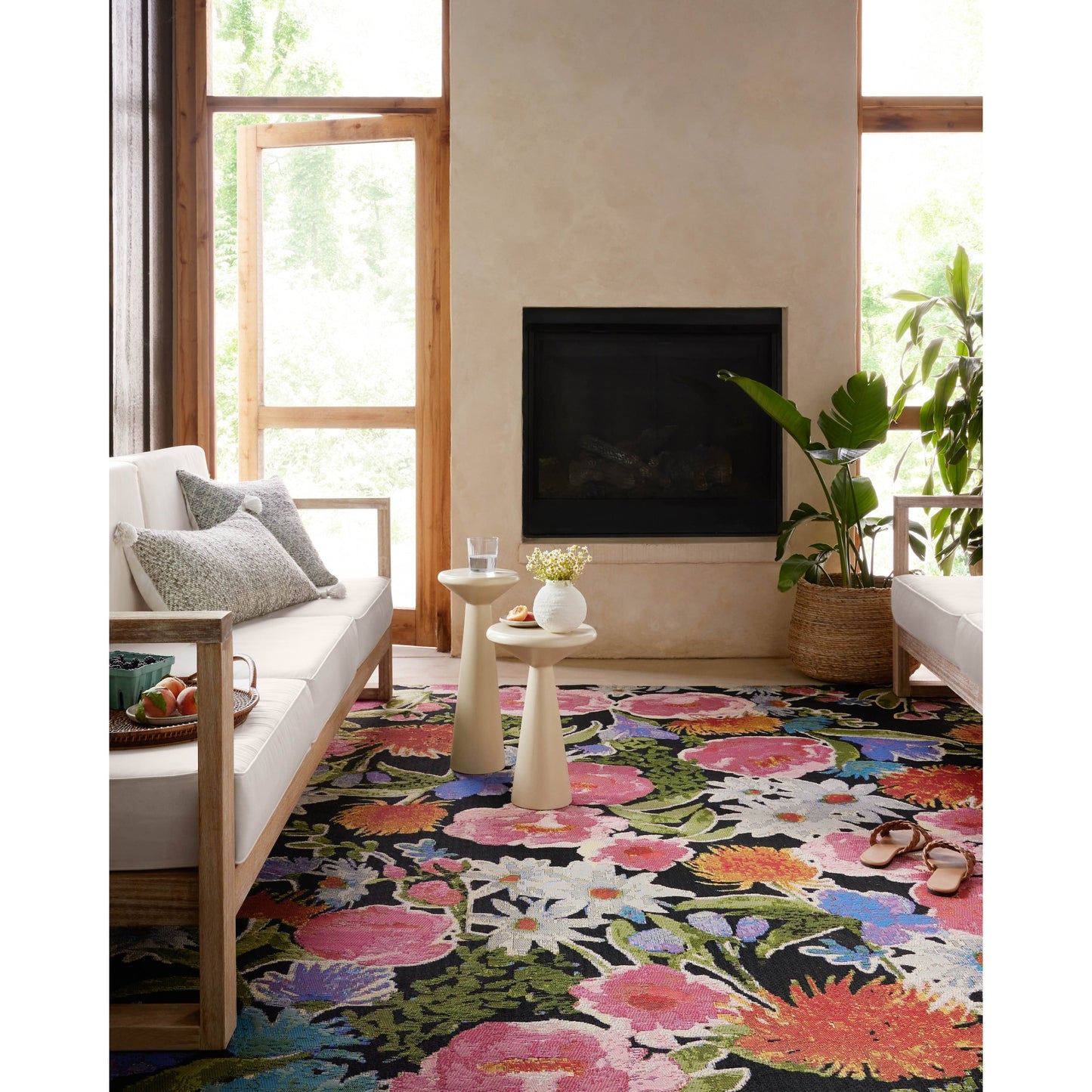 Tapis d'intérieur/extérieur Jardin botanique Alexander Home