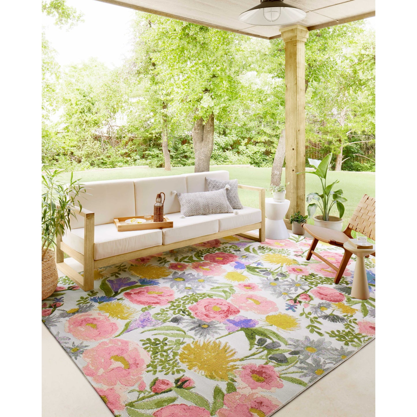 Tapis d'intérieur/extérieur Jardin botanique Alexander Home