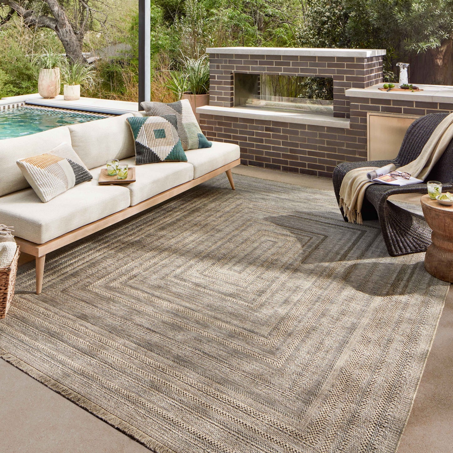 Tapis de ferme d'intérieur/extérieur Alexander Home Dana