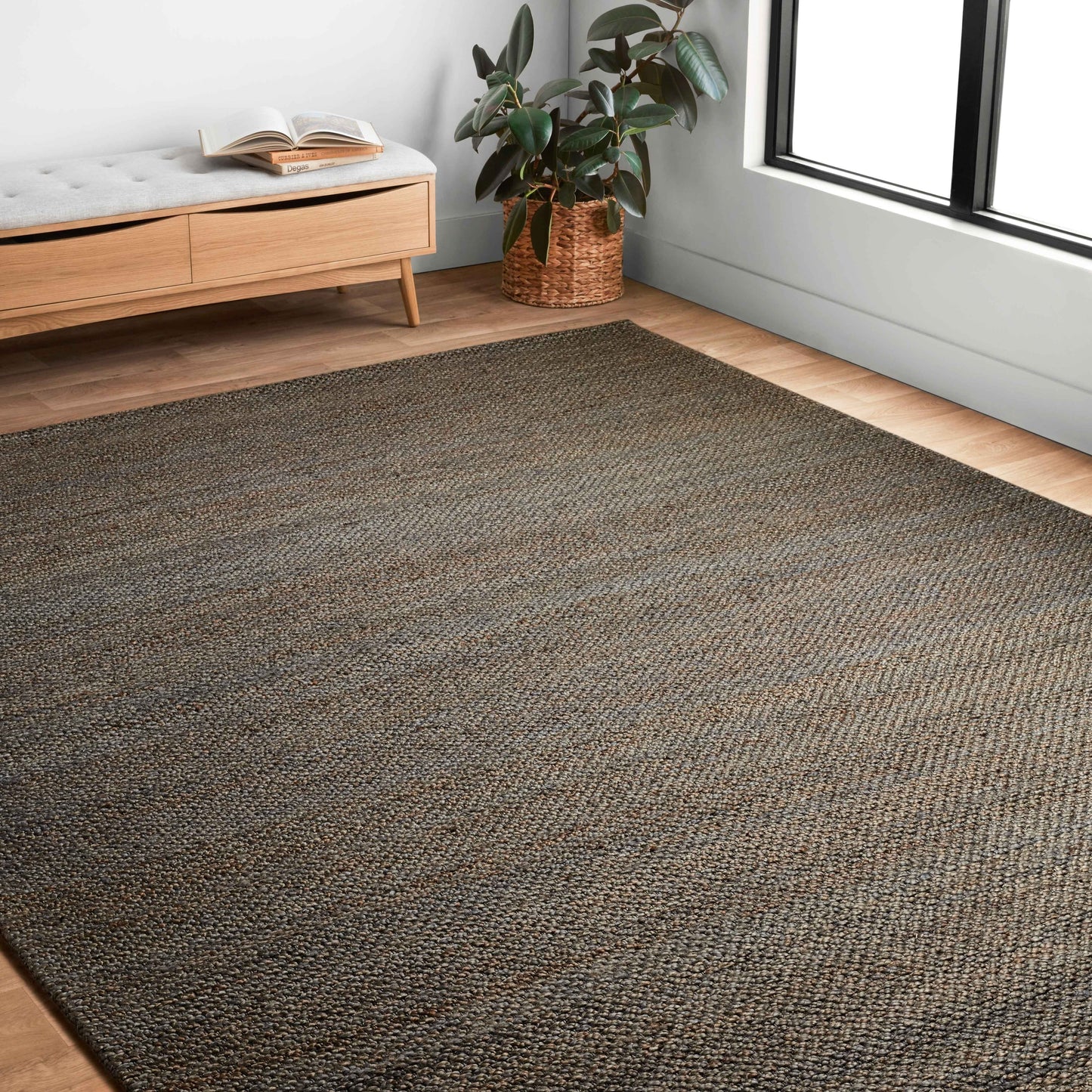 Tapis en jute tissé à la main Emily de style ferme moderne d'Alexander Home