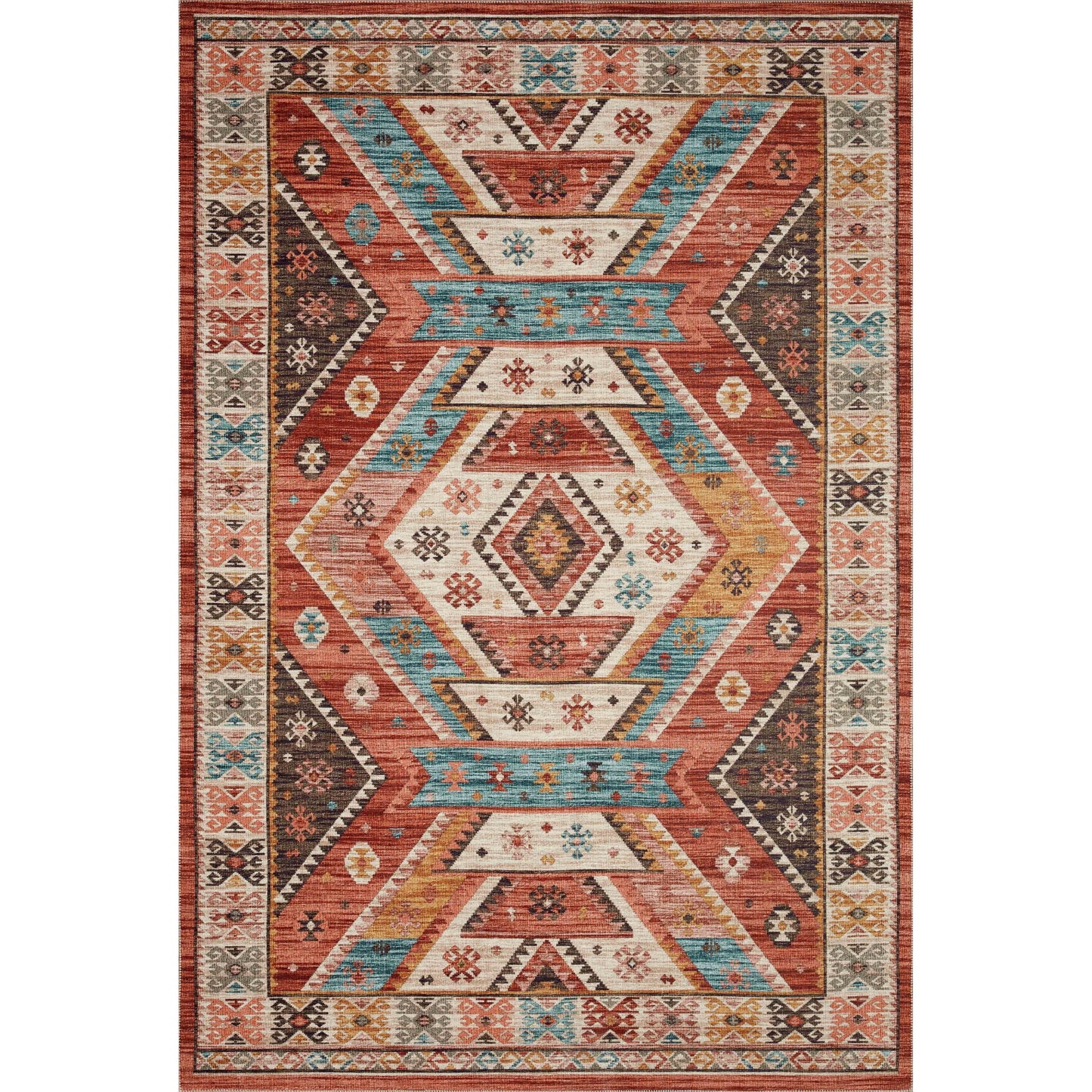 Tapis imprimé aztèque du sud-ouest d'Alexander Home Escalante