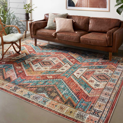 Tapis imprimé aztèque du sud-ouest d'Alexander Home Escalante