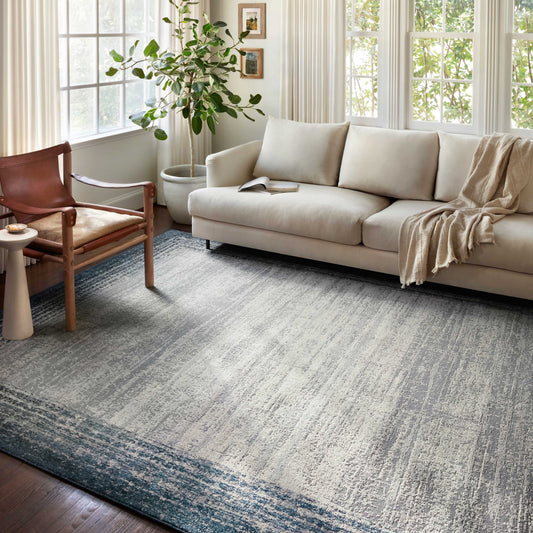 Tapis à bordure abstraite moderne Alexander Home Grant