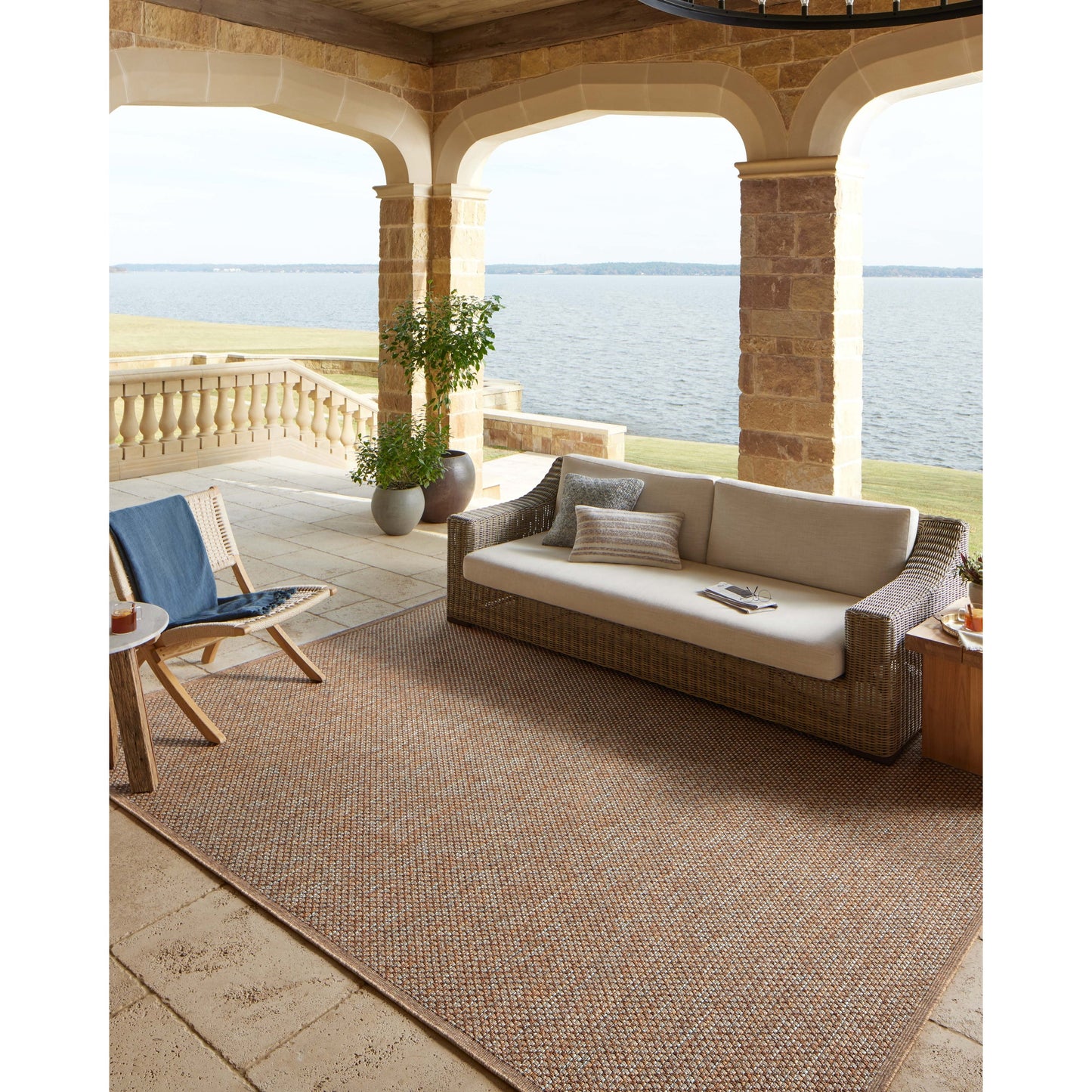 Tapis d'intérieur/extérieur naturel Hampton d'Alexander Home