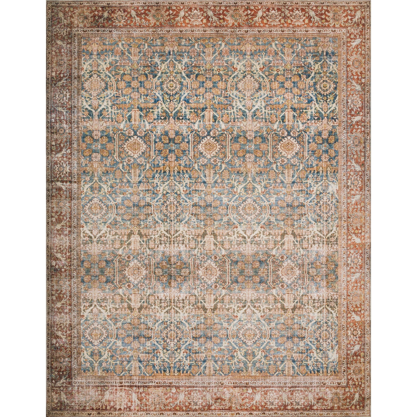 Tapis à motif botanique vintage bohème Isabelle d'Alexander Home