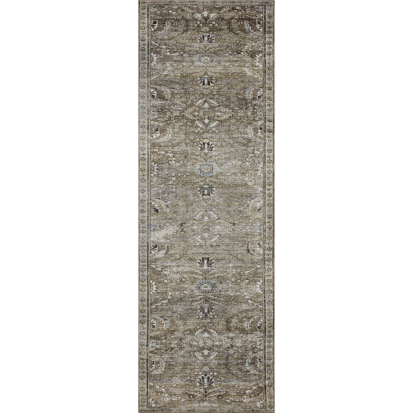 Tapis imprimé vintage vieilli Isabelle d'Alexander Home, style shabby chic