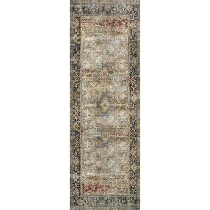 Tapis imprimé oriental ton olive Isabelle d'Alexander Home