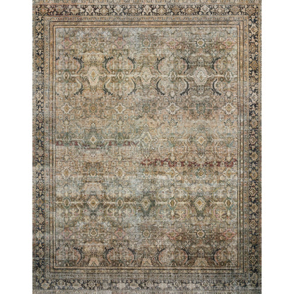 Tapis imprimé oriental ton olive Isabelle d'Alexander Home