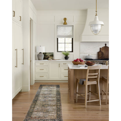 Tapis imprimé oriental ton olive Isabelle d'Alexander Home