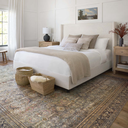 Tapis imprimé oriental ton olive Isabelle d'Alexander Home