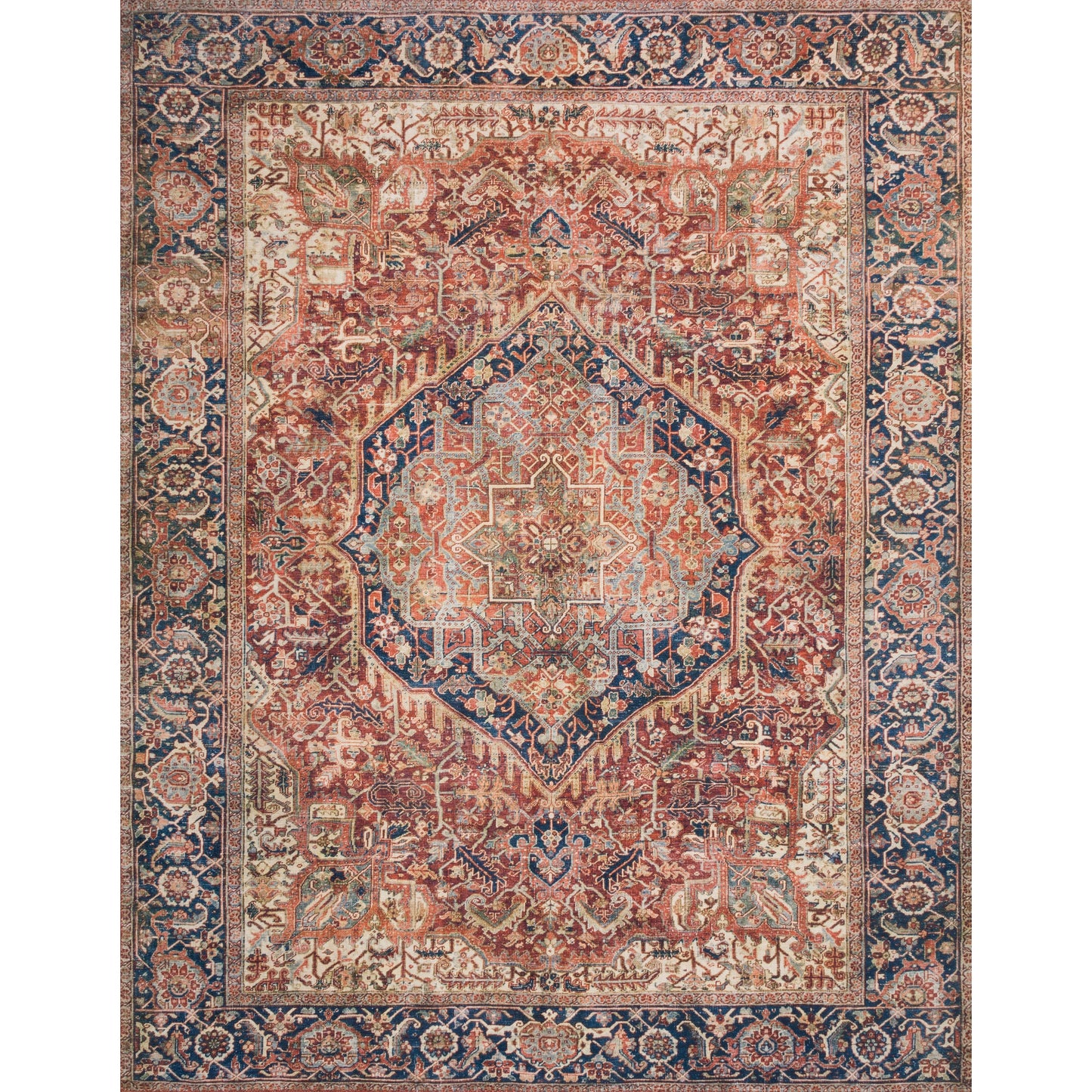 Tapis imprimé traditionnel à bordure vintage Isabelle d'Alexander Home