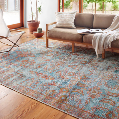 Tapis d'intérieur/extérieur botanique vieilli Alexander Home Luciano