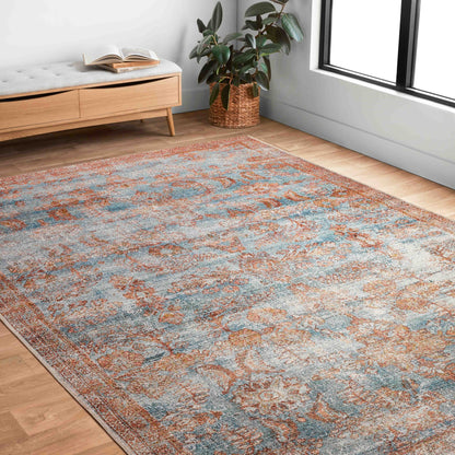 Tapis d'intérieur/extérieur botanique vieilli Alexander Home Luciano
