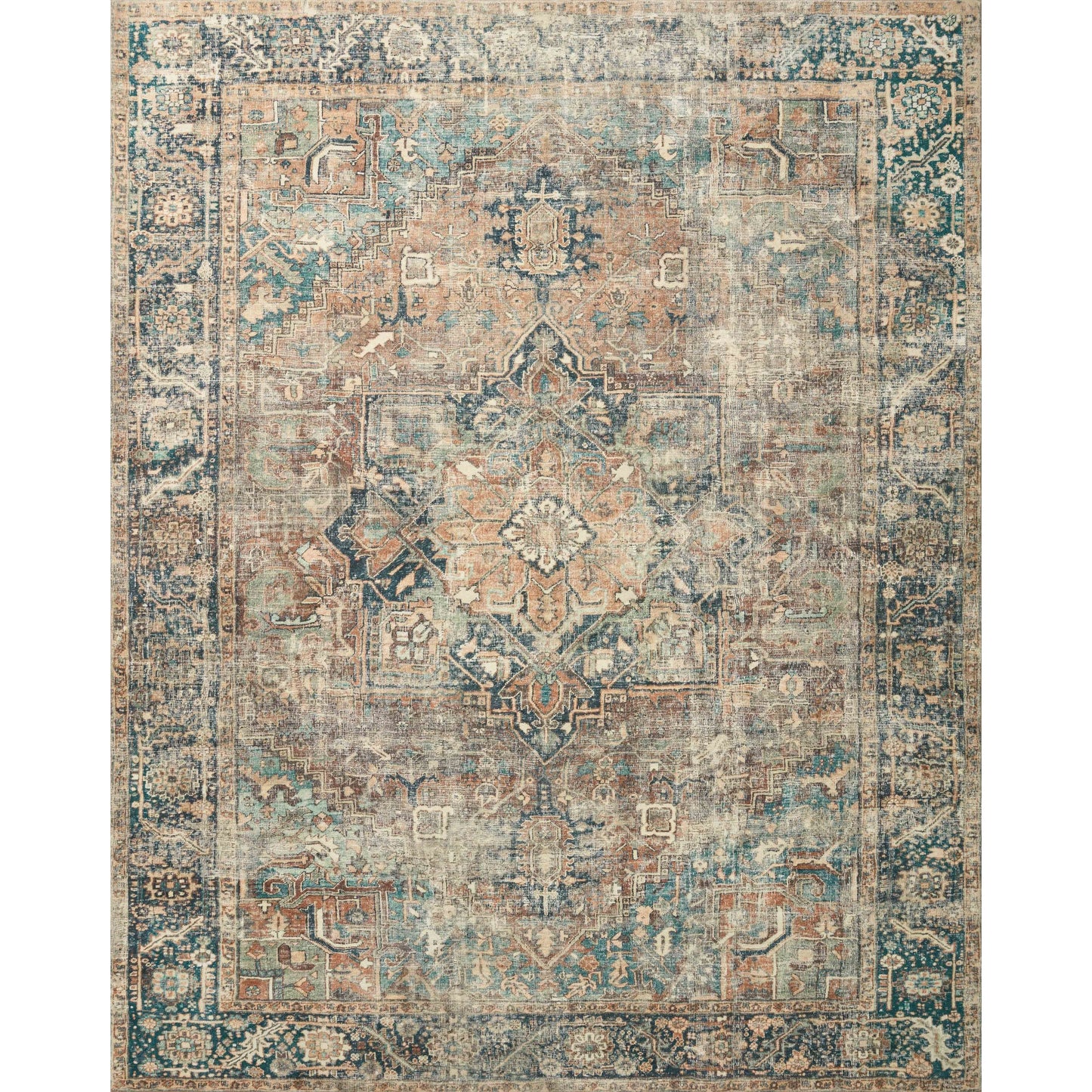 Tapis ultra moelleux Alexander Home Sara Boho Terracotta Medallion