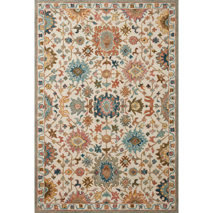 Tapis floral Alexander Home Megan crocheté à la main 100 % laine